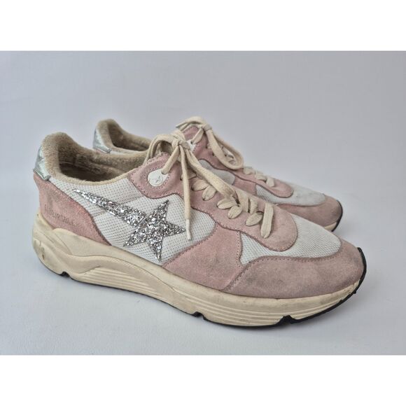 Golden Goose Pink Running Sole Suede Leather Sneakers Size 40 - Picture 1 of 7